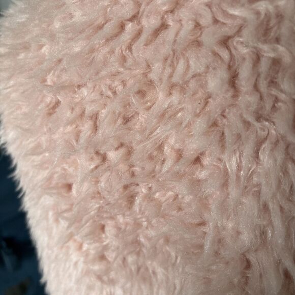 Lord & Taylor Design Lab Fairycore Mob Wife Aesthetic Pink Fur Vest Medium - Picture 8 of 8